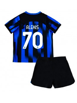 Billige Inter Milan Alexis Sanchez #70 Hjemmedraktsett Barn 2023-24 Kortermet (+ Korte bukser)